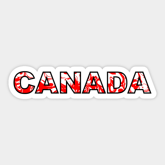 RED And White Canada Day Sticker by SartorisArt1